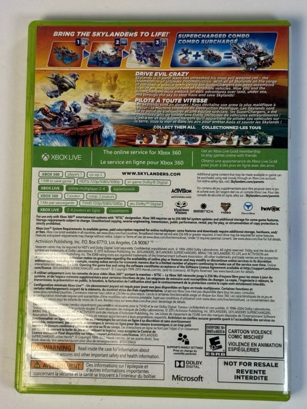 Skylanders SuperChargers Xbox 360 2015 Tested Working Activision Video Game